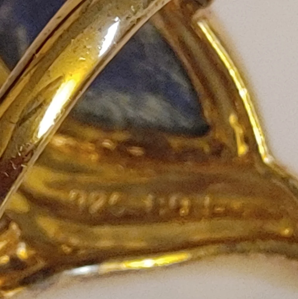 Lapis Lazuli 925 Gold Vermeil BBJ Size 8.25